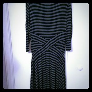 ECI Striped High/Low Dress